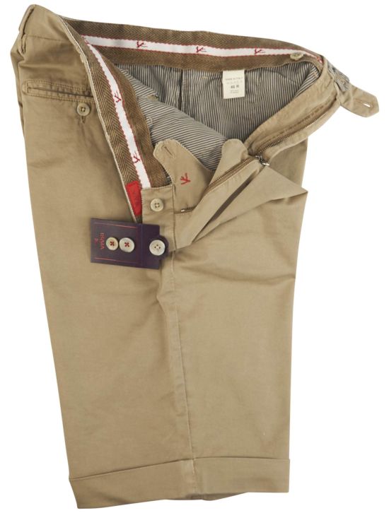 Isaia Isaia Beige Cotton Short Pant Beige 001