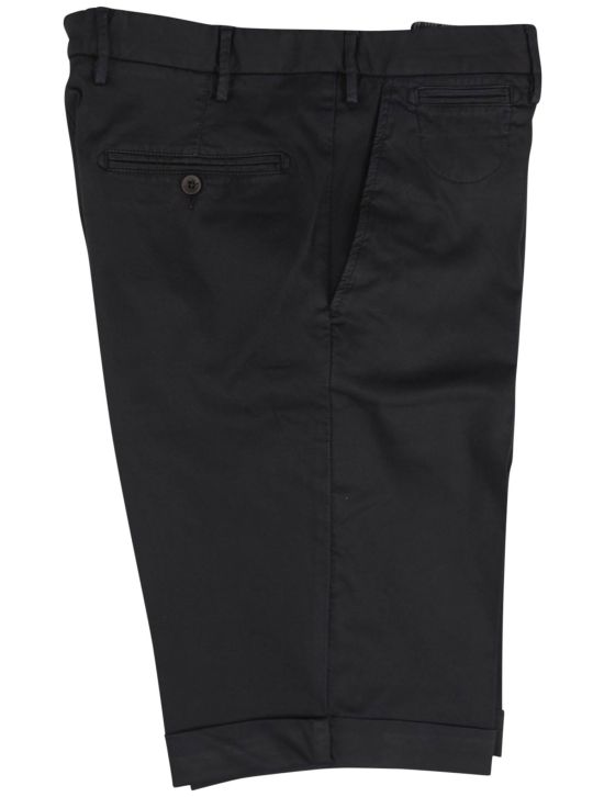 Isaia Isaia Black Cotton Ea Short Pant Black 000