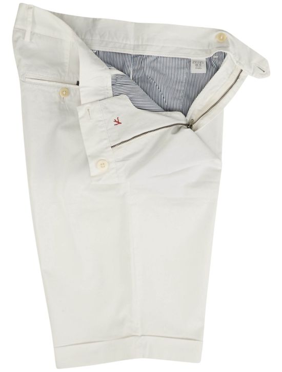 Isaia Isaia White Cotton Ea Short Pant White 001