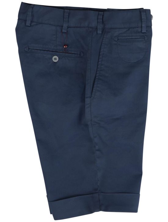 Isaia Isaia Blue Cotton Ea Short Pant Blue 000