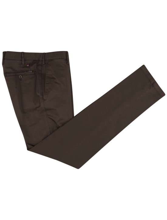 Isaia Isaia Brown Cotton Ea Pant Brown 000