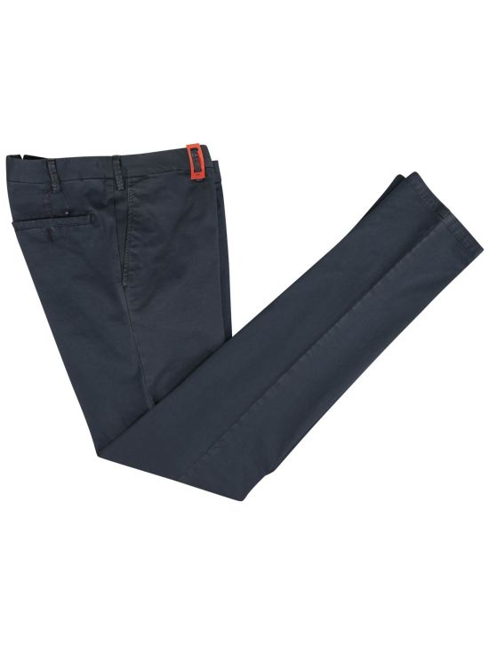 Isaia Isaia Blue Cotton Ea Pant Blue 000