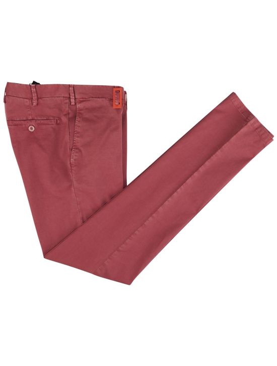 Isaia Isaia Burgundy Cotton Ea Pant Burgundy 000