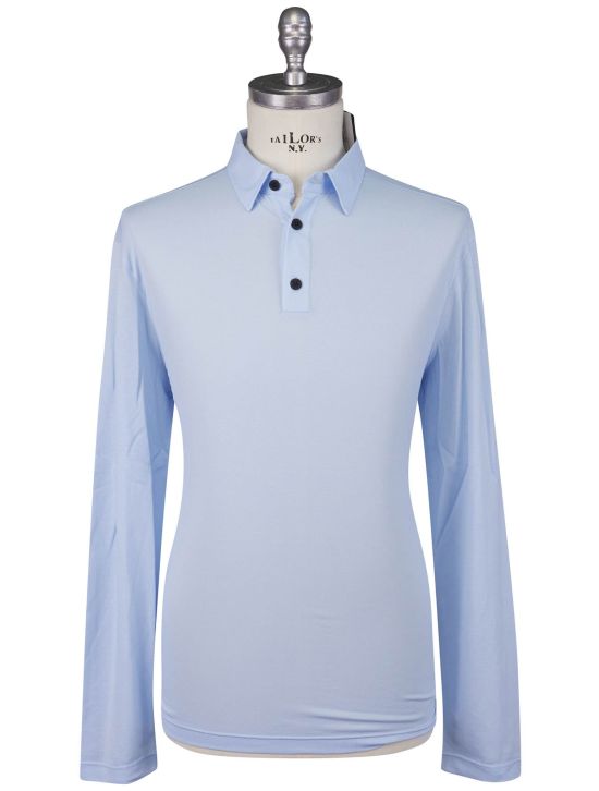 KNT Kiton Knt Light Blu Cotton Polo Light Blue 000