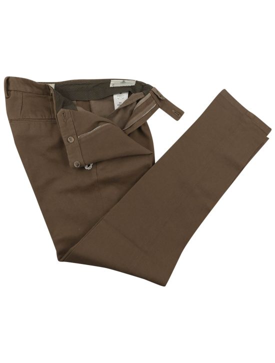 Luigi Borrelli Luigi Borrelli Brown Cotton Ea Pant Brown 001