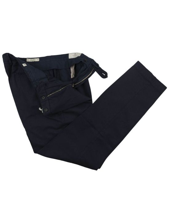 Luigi Borrelli Luigi Borrelli Blue Cotton Linen Ea Pant Blue 001