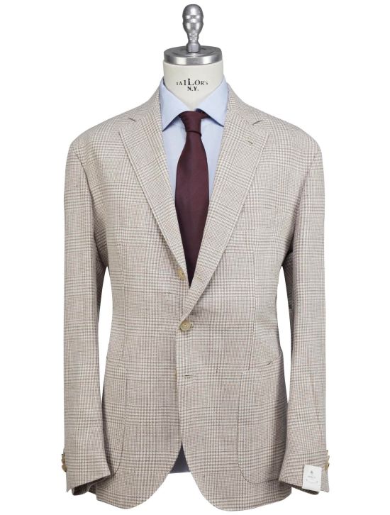 Luigi Borrelli Luigi Borrelli Brown Linen Virgin Wool Blazer Brown 000