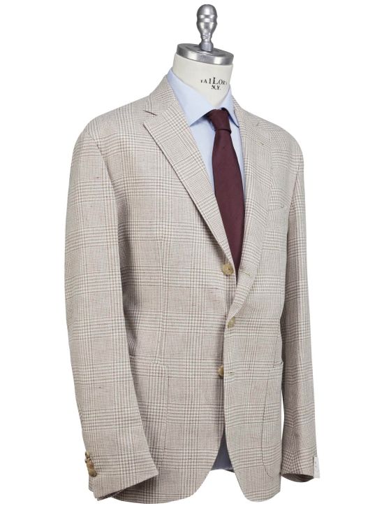 Luigi Borrelli Luigi Borrelli Brown Linen Virgin Wool Blazer Brown 001