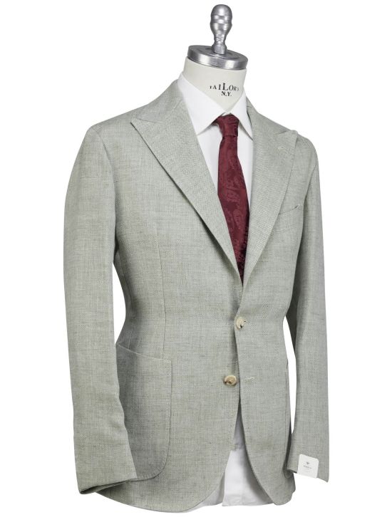 Luigi Borrelli Luigi Borrelli Green Linen Virgin Wool Blazer Green 001