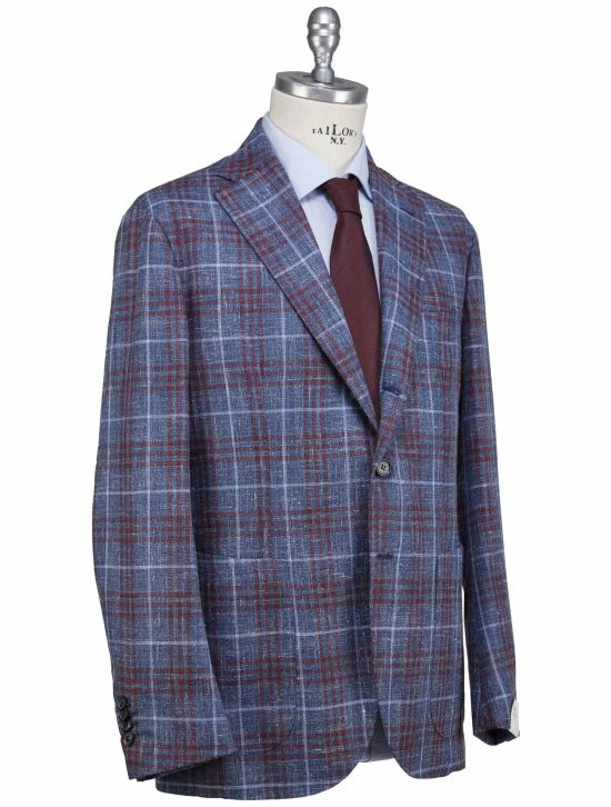 Luigi Borrelli Luigi Borrelli Multicolor Virgin Wool Silk Linen Pa Blazer Royal Collection Multicolor 001