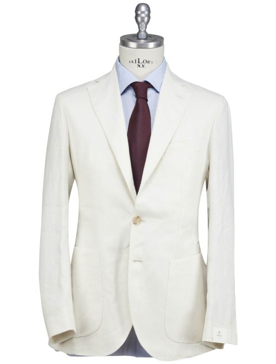 Luigi Borrelli Luigi Borrelli White Linen Virgin Wool Blazer White 000