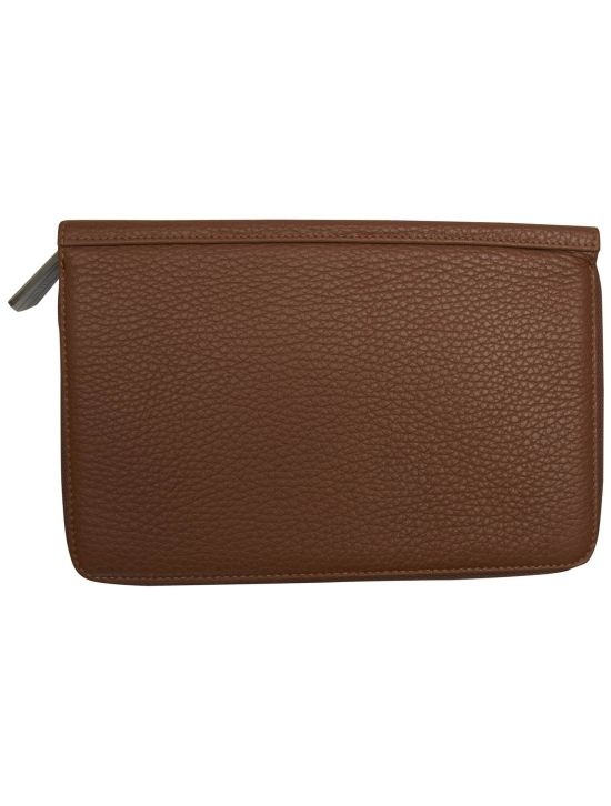 Kiton Kiton Brown Leather Pochette Brown 000