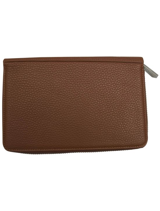 Kiton Kiton Brown Leather Pochette Brown 001