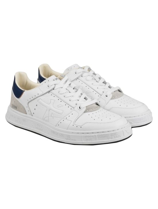 Premiata Premiata White Blue Leather Sneakers White / Blue 000