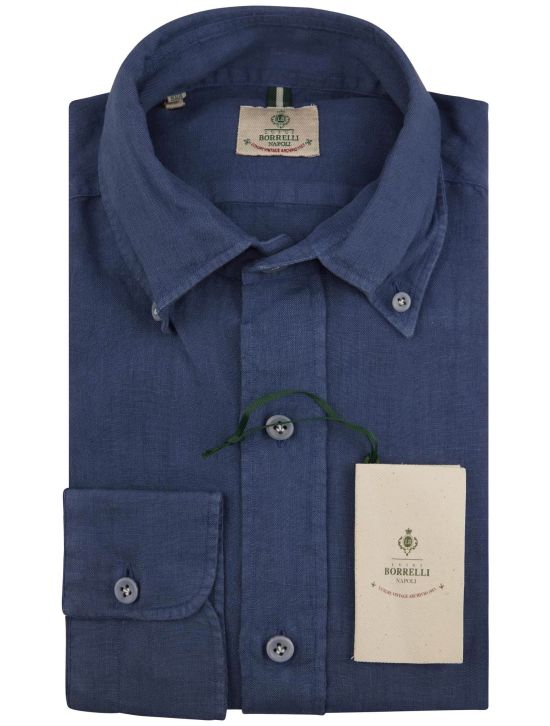 Luigi Borrelli Luigi Borrelli Blue Linen Shirt Blue 000