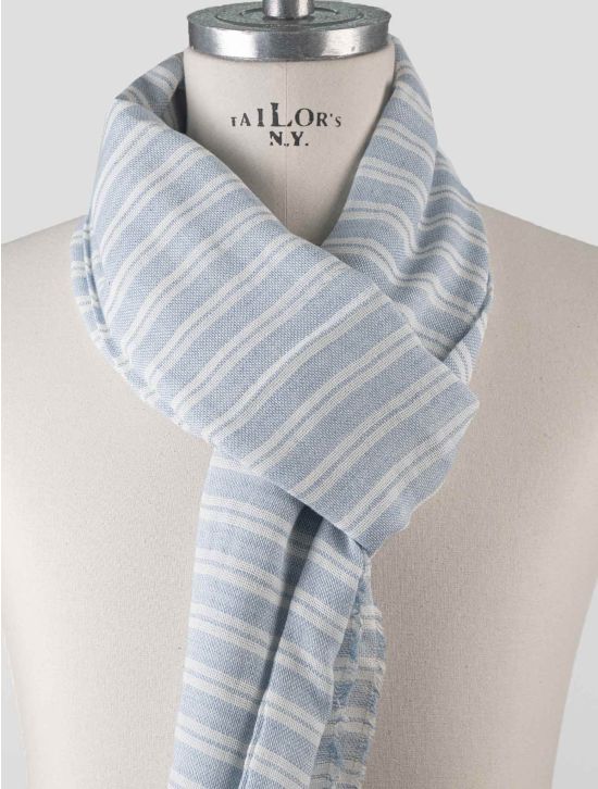 Isaia Isaia Light Blue Cotton Scarf Light Blue 001