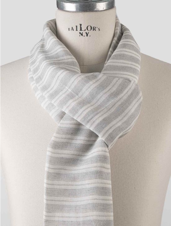 Isaia Isaia Gray Cotton Scarf Gray 001