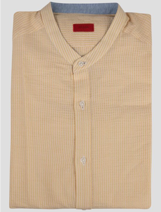 Isaia Isaia Yellow Cotton Shirt Yellow 000