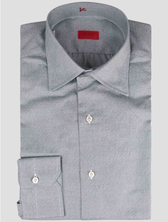 Isaia Isaia Gray Cotton Shirt Gray 000