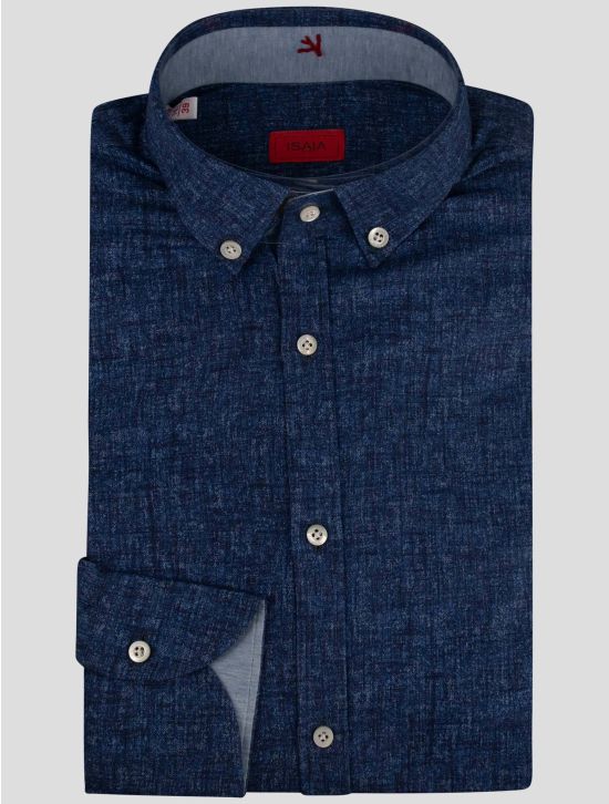 Isaia Isaia Blue Cotton Shirt Blue 000