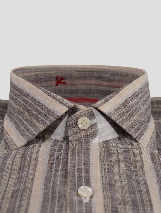 Isaia Isaia Multicolor Linen Shirt Multicolor 001