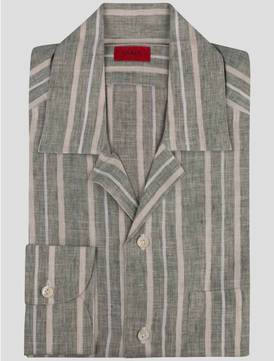 Isaia Isaia Multicolor Linen Shirt Multicolor 000