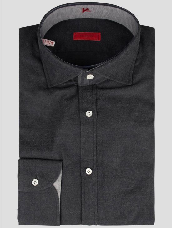 Isaia Isaia Gray Cotton Shirt Gray 000