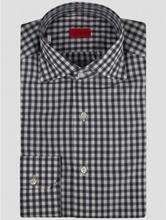 Isaia Isaia Black White Cotton Shirt Black / White 000