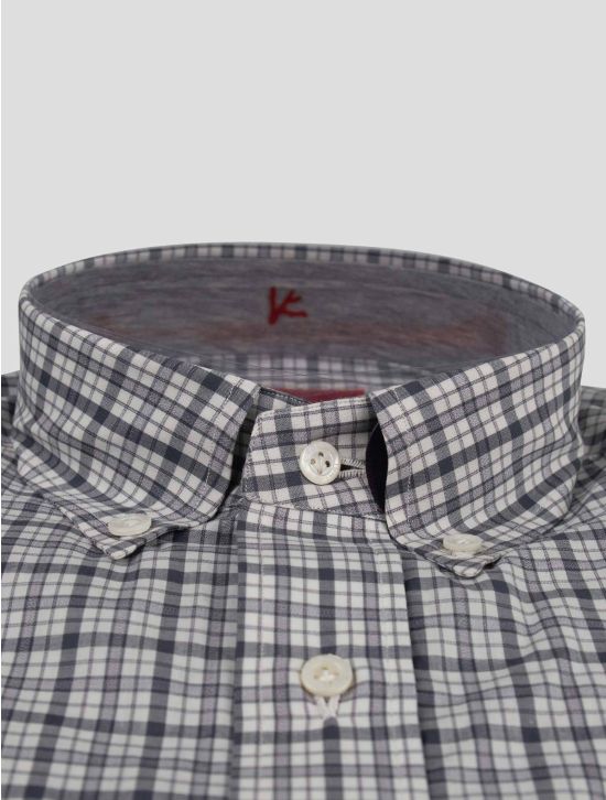 Isaia Isaia blue White Cotton Shirt Blue / White 001