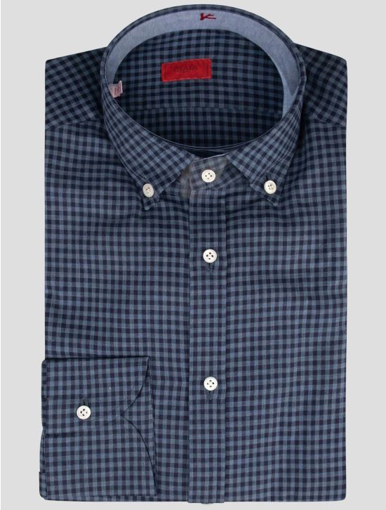 Isaia Isaia Blue Cotton Shirt Blue 000