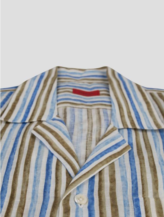 Isaia Isaia Multicolor Linen Shirt Multicolor 001