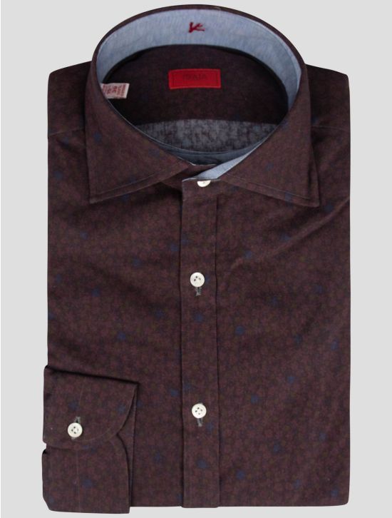 Isaia Isaia Burgundy Cotton Shirt Burgundy 000