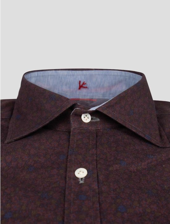 Isaia Isaia Burgundy Cotton Shirt Burgundy 001