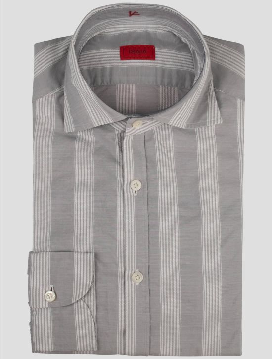 Isaia Isaia Gray Cotton Shirt Gray 000