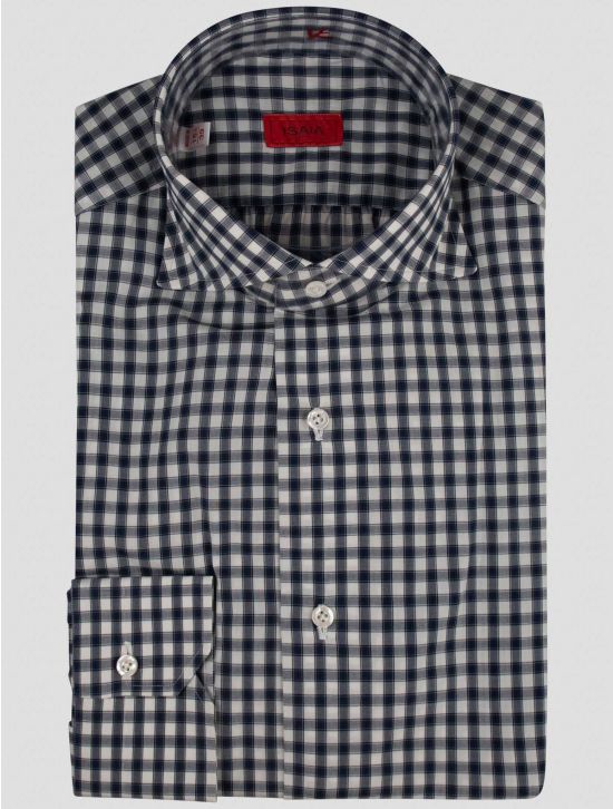 Isaia Isaia Blue White Cotton Shirt Blue / White 000