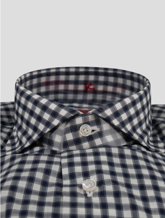 Isaia Isaia Blue White Cotton Shirt Blue / White 001