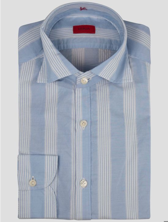 Isaia Isaia Light Blue Cotton Shirt Light Blue 000