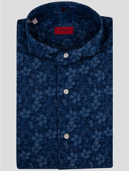 Isaia Isaia Blue Cotton Shirt Blue 000