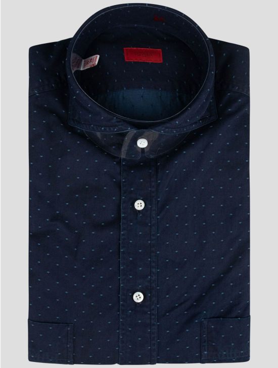 Isaia Isaia Blue Cotton Shirt Blue 000