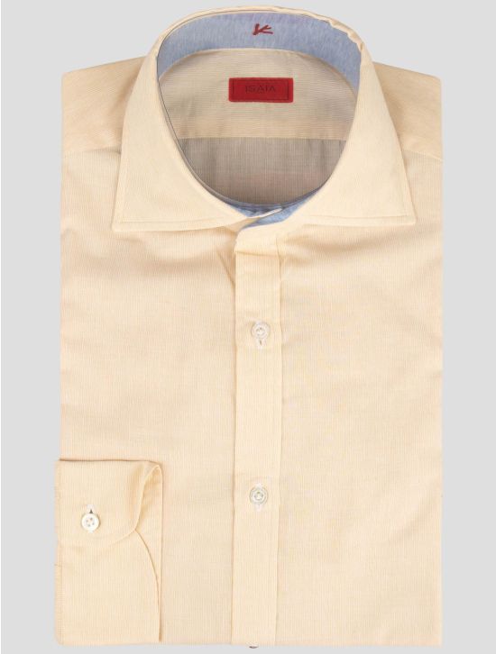 Isaia Isaia Yellow Cotton Shirt Yellow 000