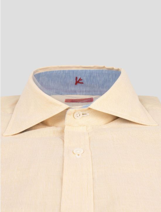 Isaia Isaia Yellow Cotton Shirt Yellow 001