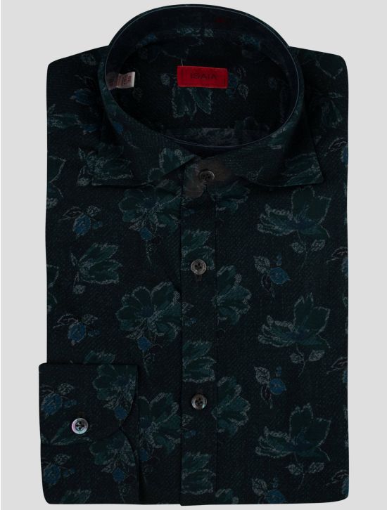 Isaia Isaia Green Cotton Shirt Green 000