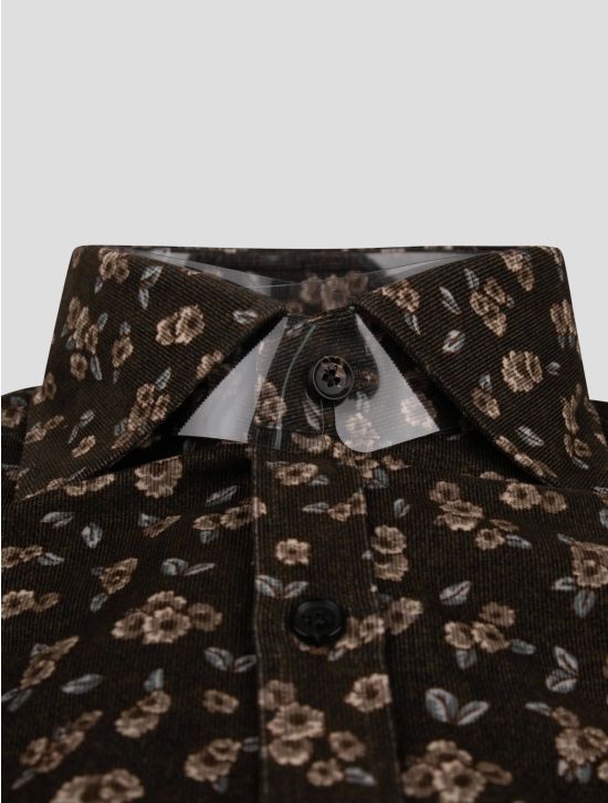 Isaia Isaia Brown Cotton Shirt Brown 001