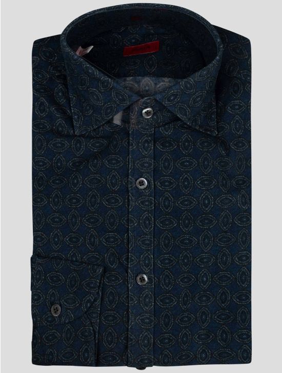 Isaia Isaia Blue Cotton Shirt Blue 000