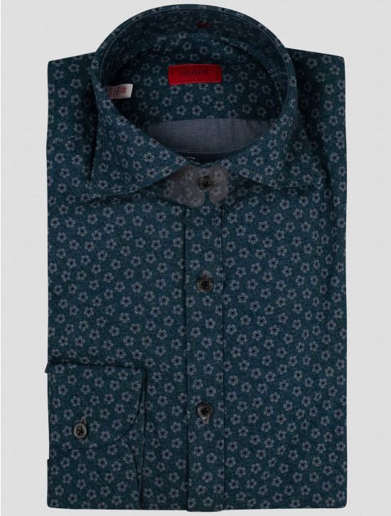 Isaia Isaia Blue Cotton Shirt Blue 000