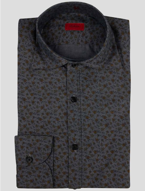 Isaia Isaia Gray Cotton Shirt Gray 000