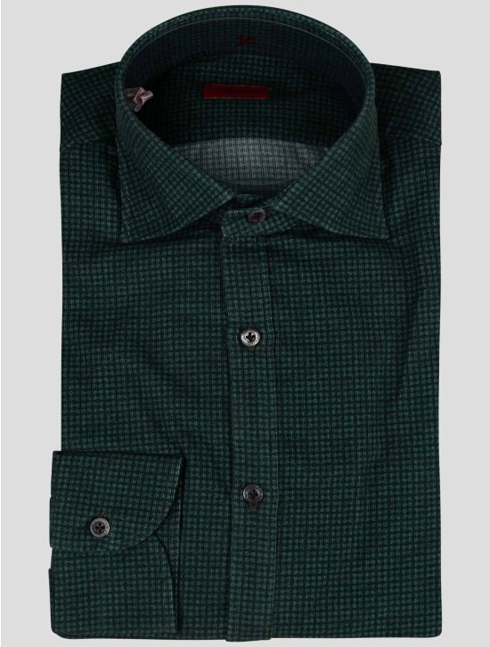 Isaia Isaia Green Cotton Shirt Green 000