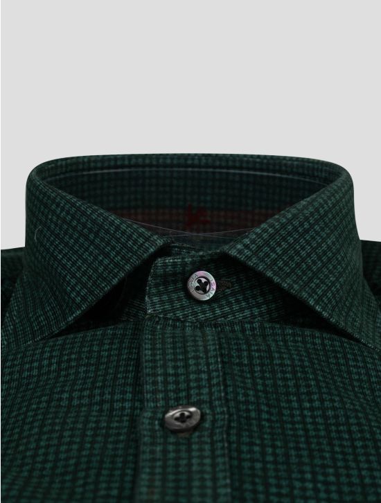 Isaia Isaia Green Cotton Shirt Green 001