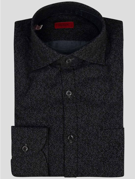 Isaia Isaia Dark Gray Cotton Shirt Dark Gray 000