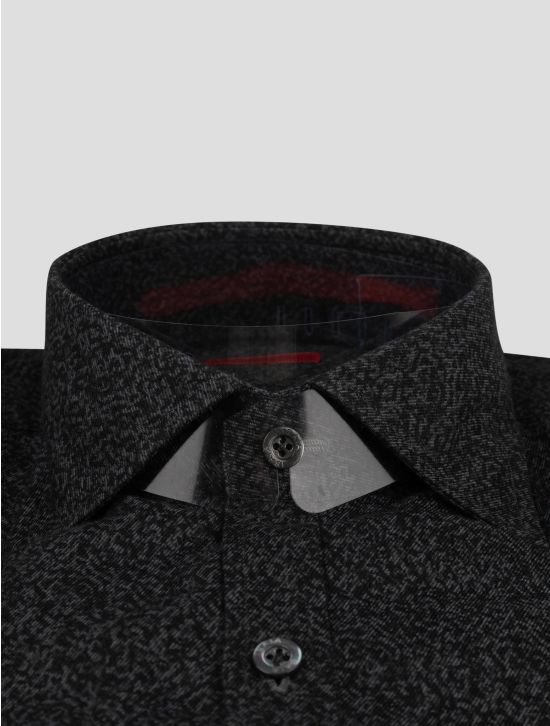 Isaia Isaia Dark Gray Cotton Shirt Dark Gray 001